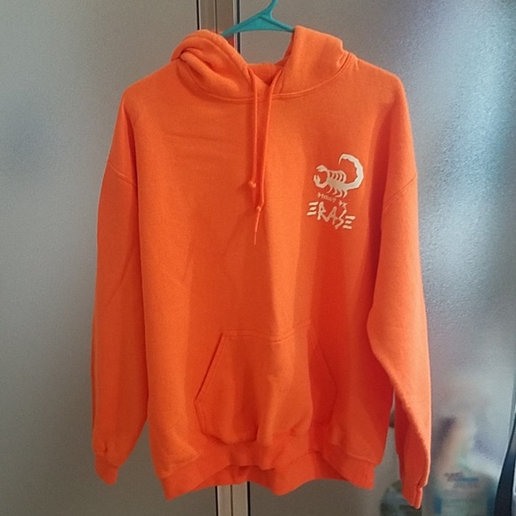 orange graphic hoodie